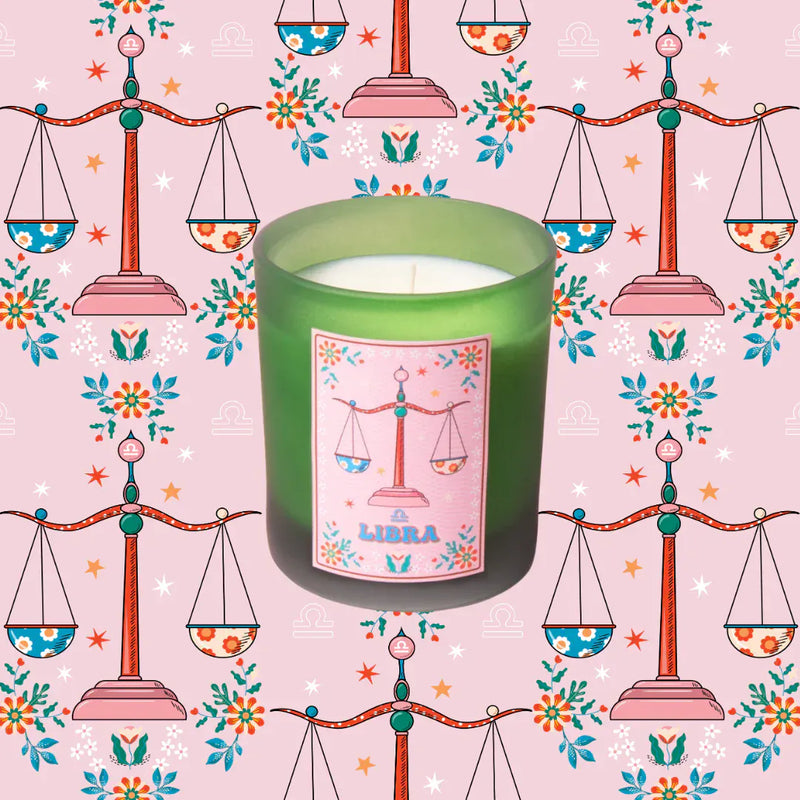 Flamingo Candles Libra Frosted Green Candle