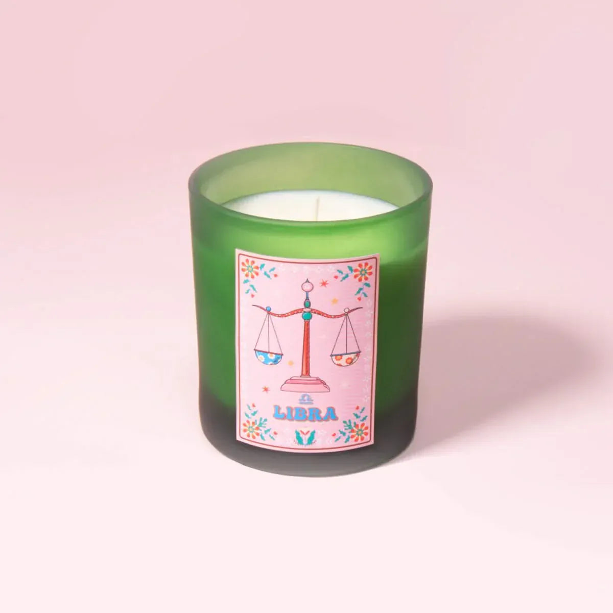 Flamingo Candles Libra Frosted Green Candle