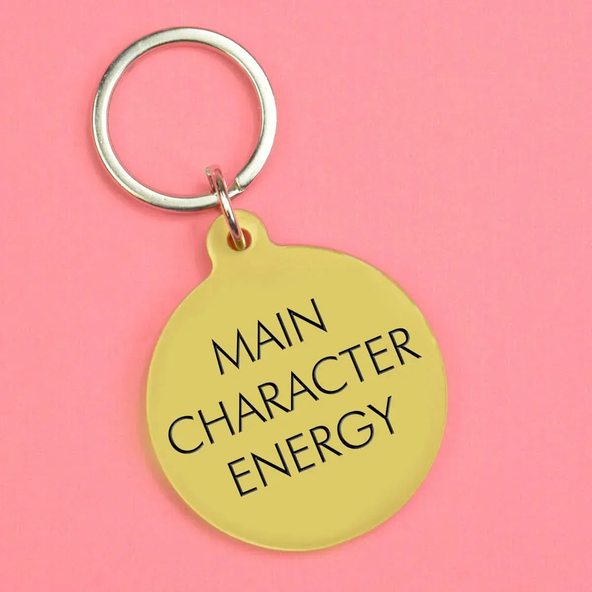 Flamingo Candles Main Character Energy Keytag