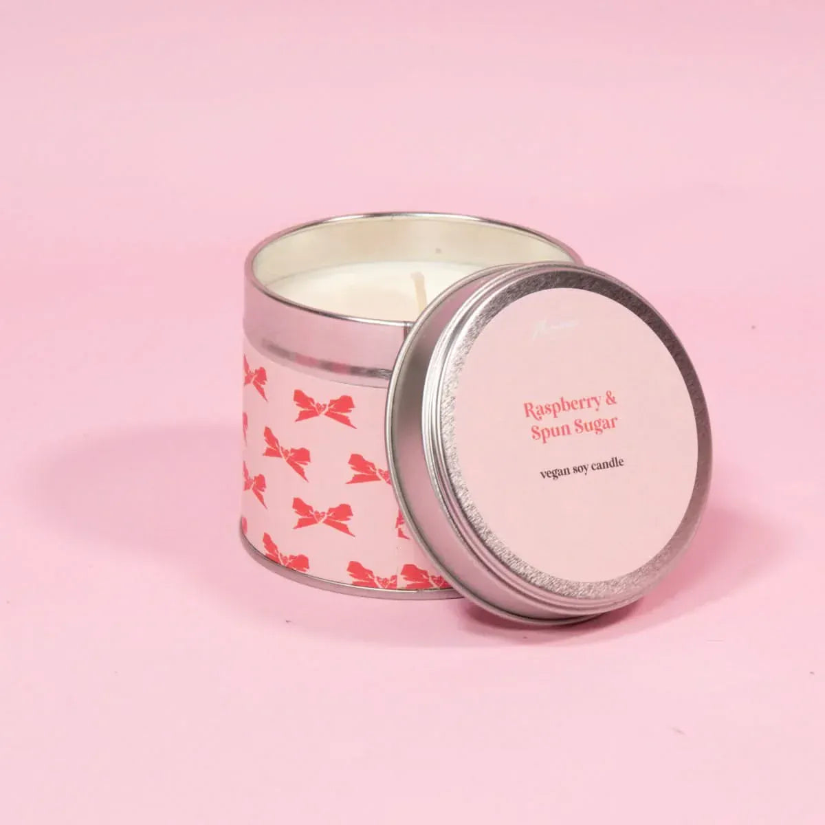 Flamingo Candles Raspberry & Spun Sugar Tin Candle