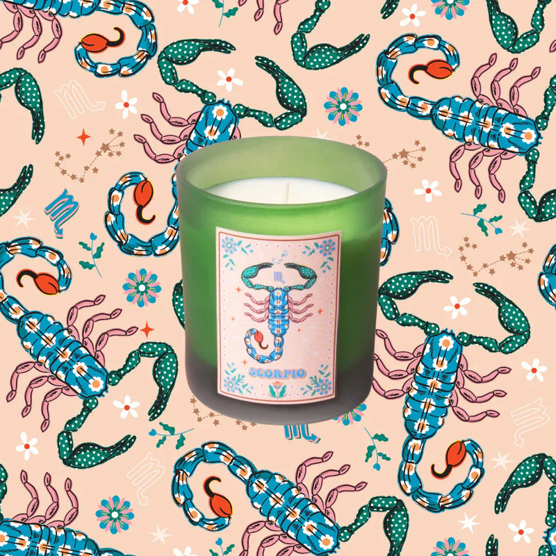Flamingo Candles Scorpio Frosted Green Candle