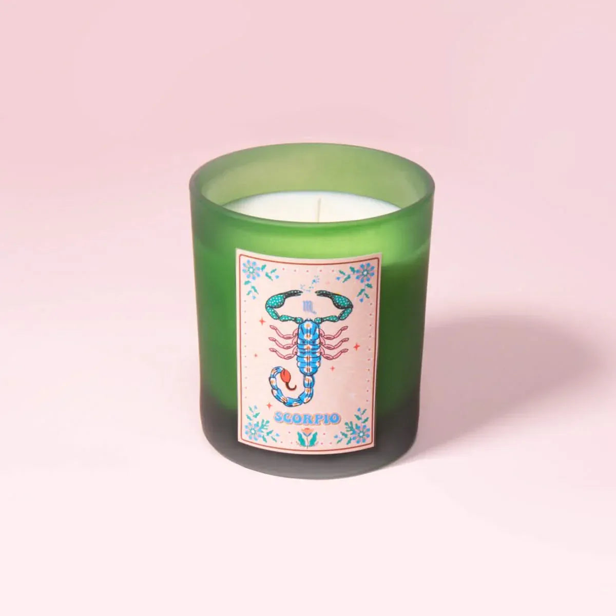 Flamingo Candles Scorpio Frosted Green Candle