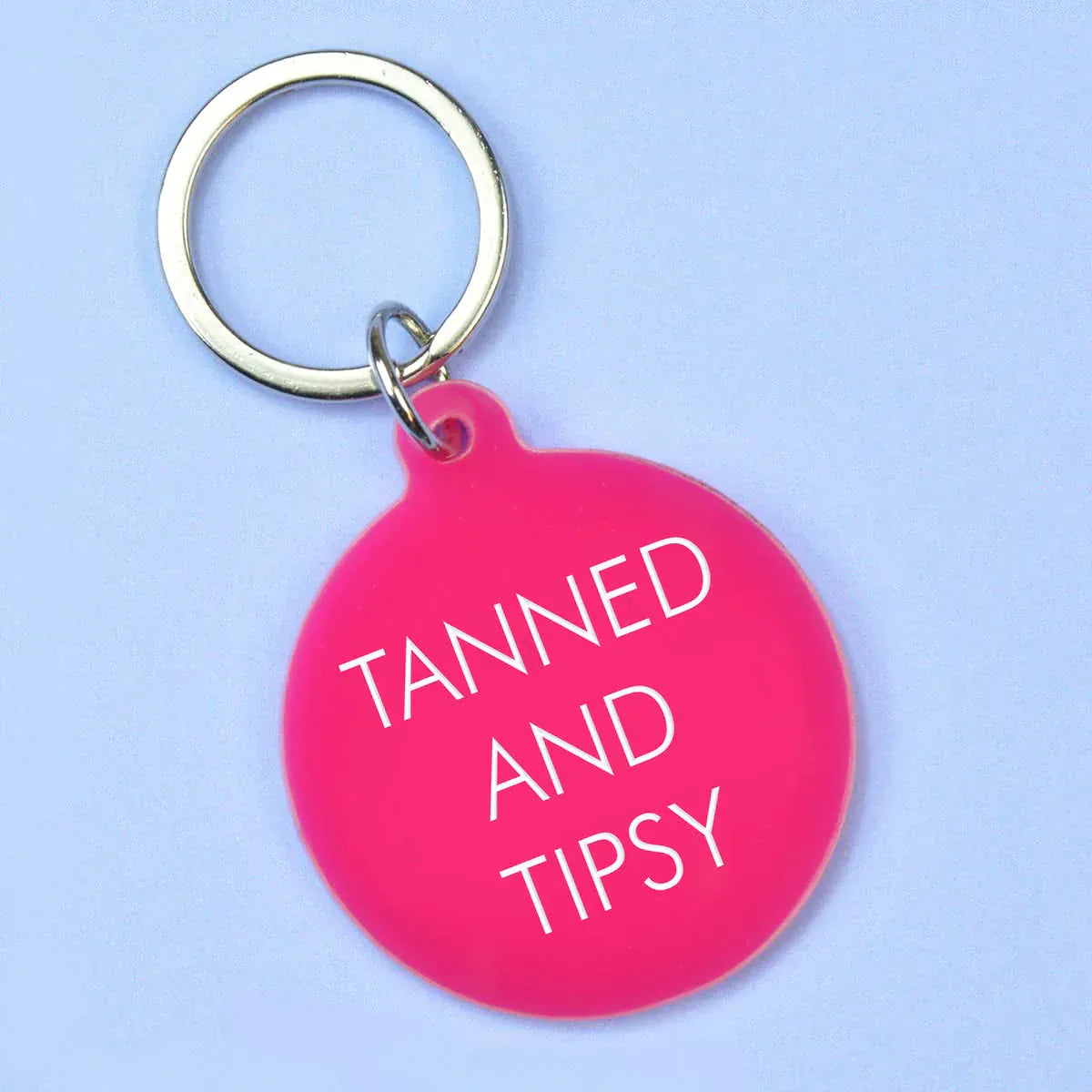 Flamingo Candles Tanned and Tipsy Keytag