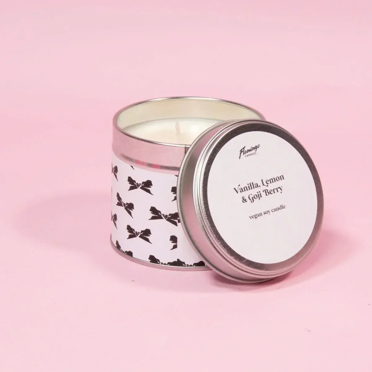 Flamingo Candles Vanilla, Lemon & Goji Berry Tin Candle