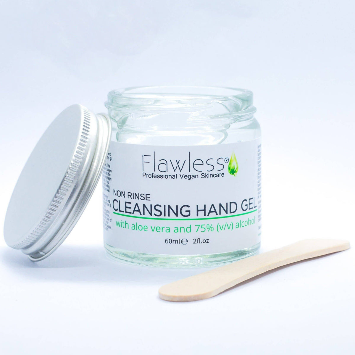 Flawless Cleansing Hand Gel - Non Rinse. Vegan, Plastic Free, Eco: 60ml