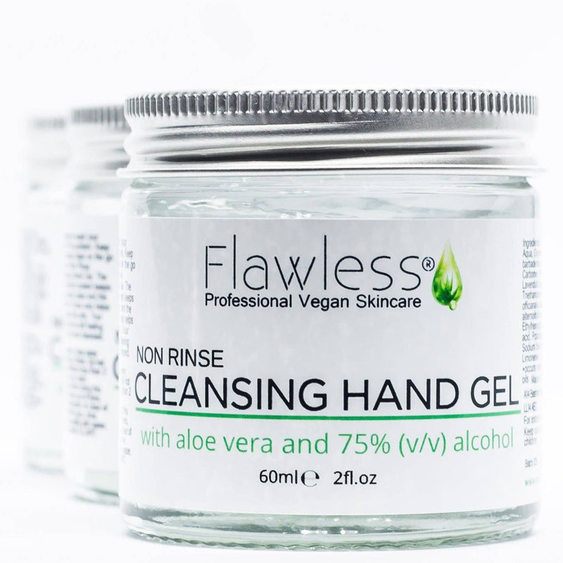 Flawless Cleansing Hand Gel - Non Rinse. Vegan, Plastic Free, Eco: 60ml