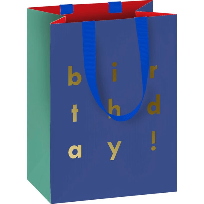 Giftwrap UK Blue Birthday! Bright Mini Gift Bag