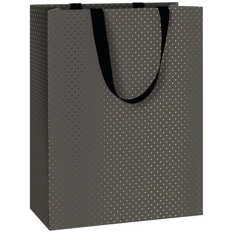 Giftwrap UK Large Black with Gold Dots Gift Bag