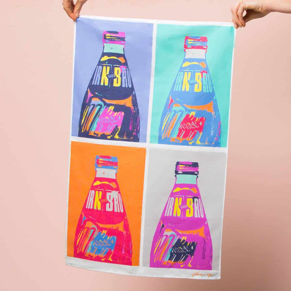 Gillian Kyle IRN-BRU POP! Art Tea Towel