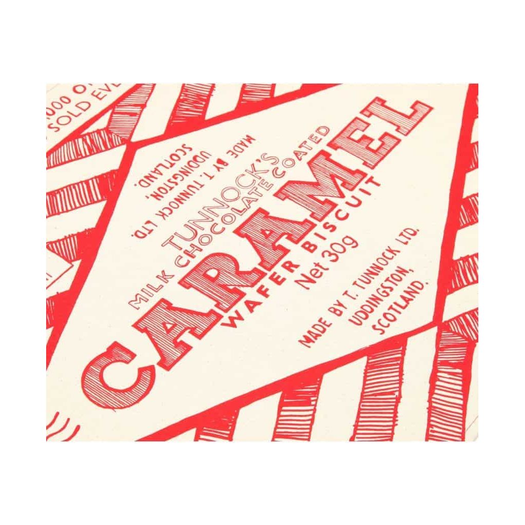 Gillian Kyle Tunnock's Caramel Wafer Wrapper Tea Towel