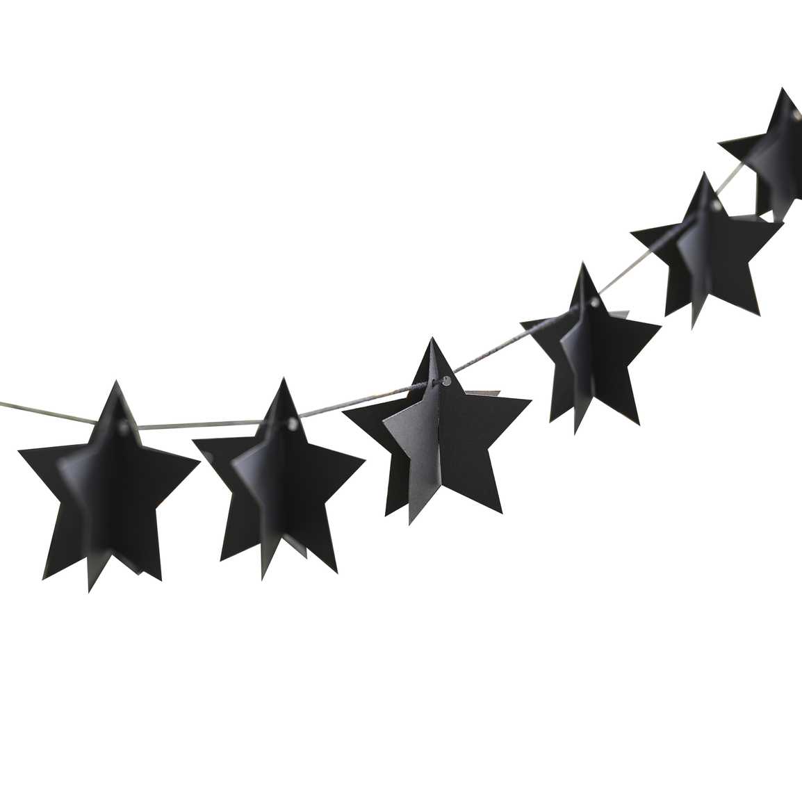 Ginger Ray Black 3D Star Christmas Bunting