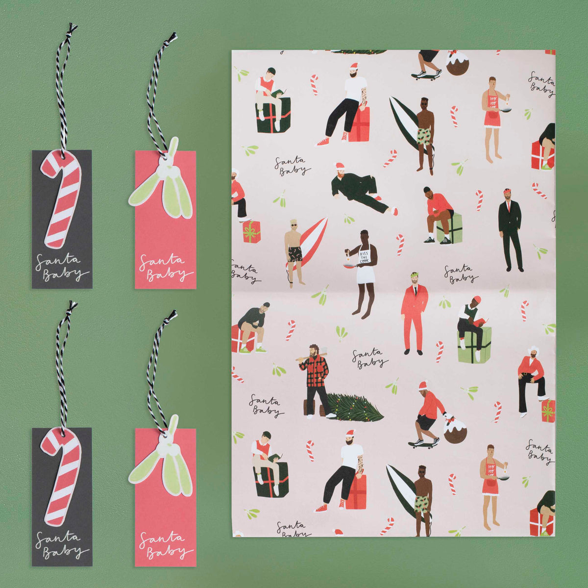 Ginger Ray Christmas Boyfriends Gift Wrapping Paper