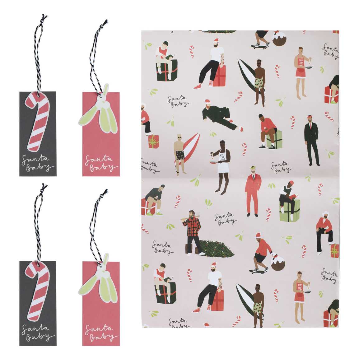 Ginger Ray Christmas Boyfriends Gift Wrapping Paper