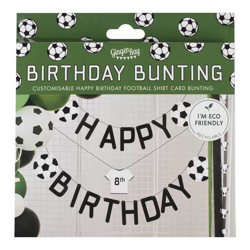 Ginger Ray Customisable Happy Birthday Football Bunting