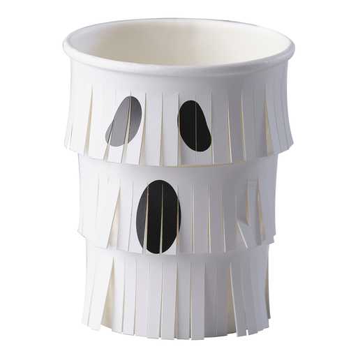 Ginger Ray Ghost Fringe Paper Halloween Cups