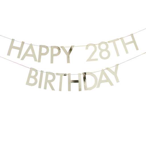 Ginger Ray Gold Customisable Happy Birthday Bunting Banner