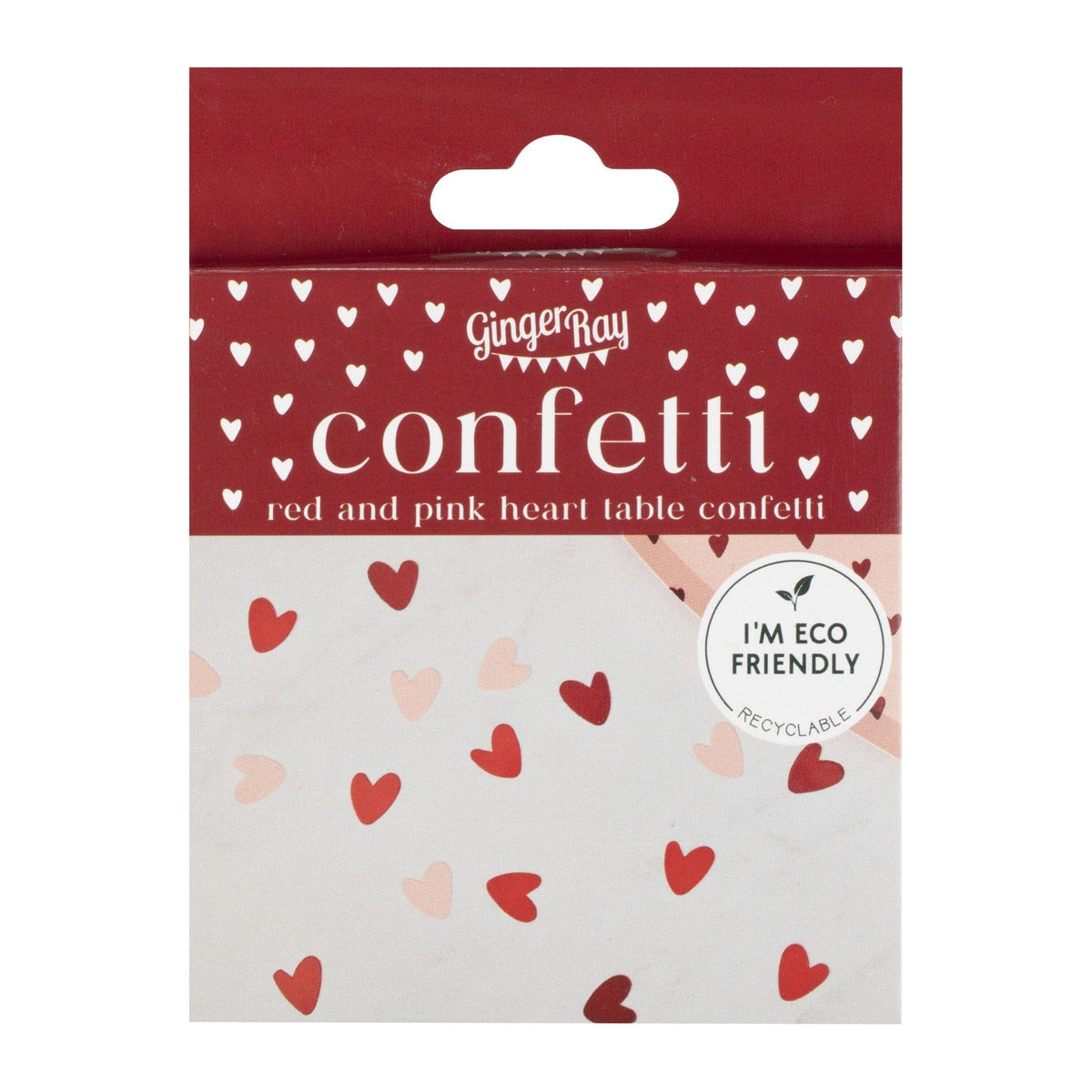 Ginger Ray Pink and Red Biodegradable Heart Confetti