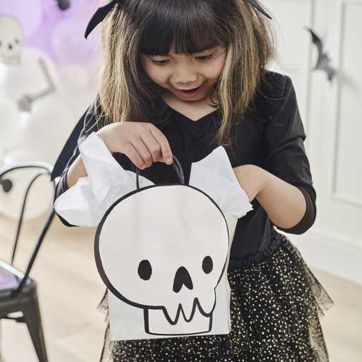 Ginger Ray Skull Halloween Paper Party Bags