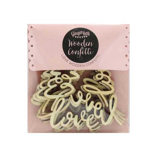 Ginger Ray Wooden Love Wedding Table Confetti