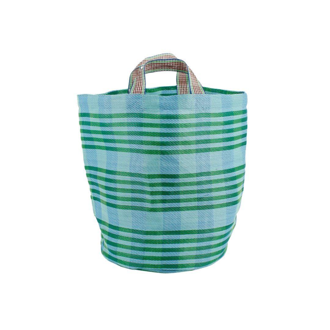 Green Pioneer Recycled Woven Bucket Bag - Ocean