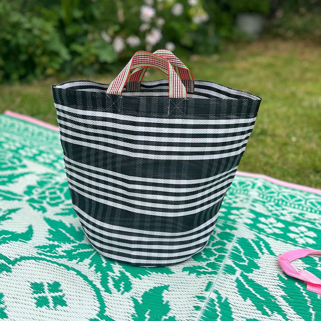 Green Pioneer Recycled Woven Bucket Bag - Pebble