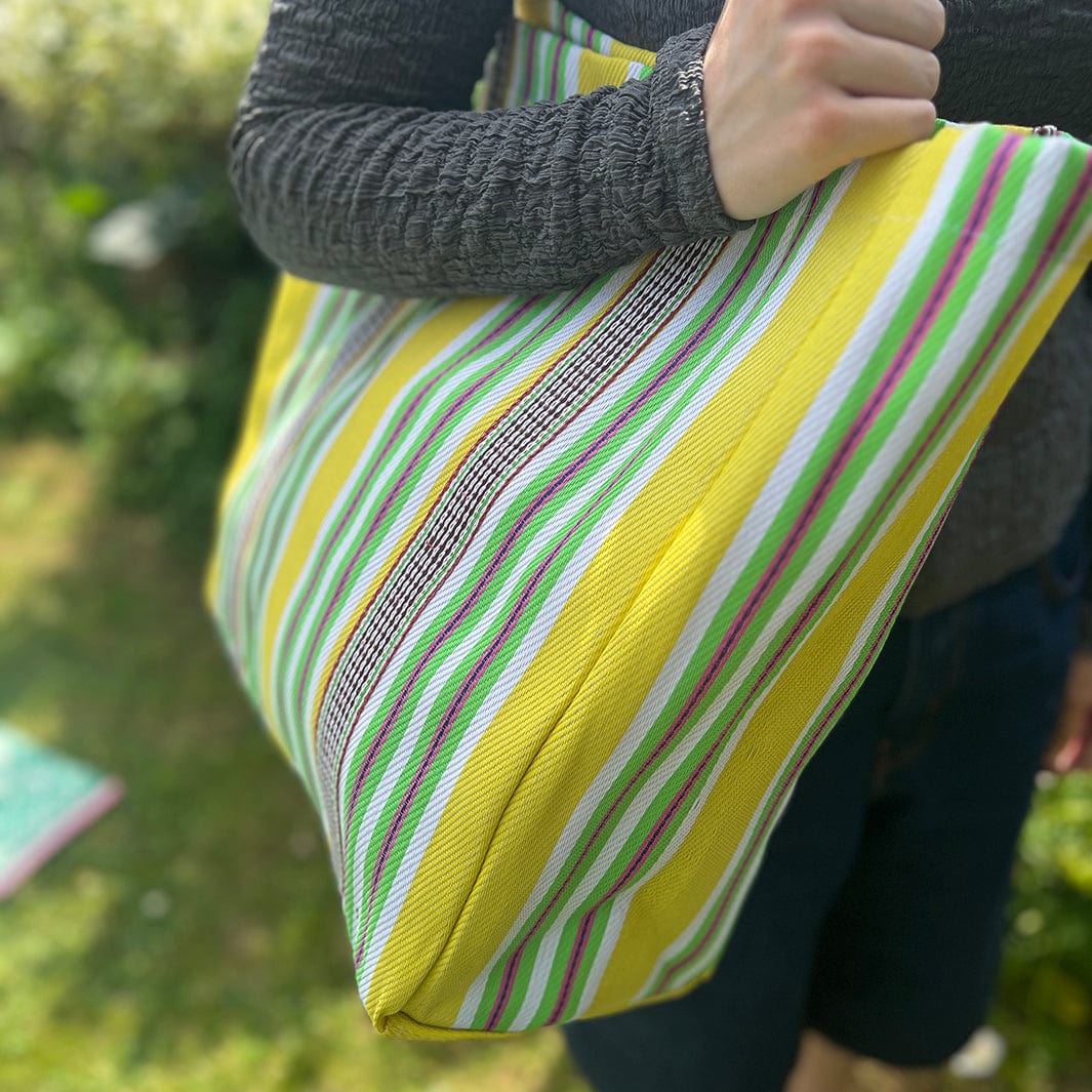 Green Pioneer Recycled Woven Tote Bag - Beach