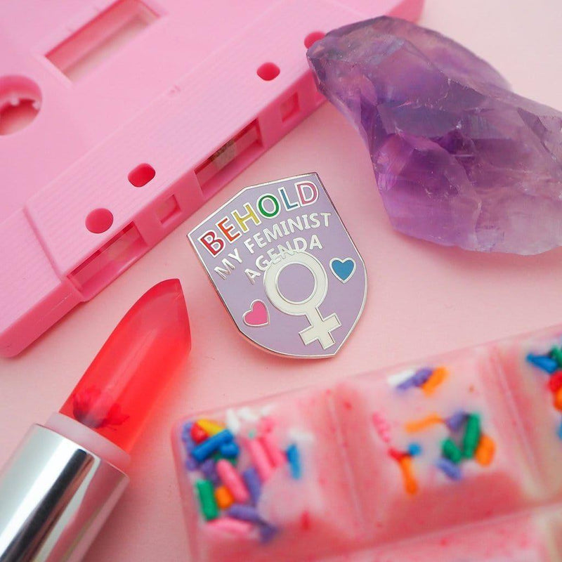 Hand Over Your Fairy Cakes 'Feminist Agenda' Pin