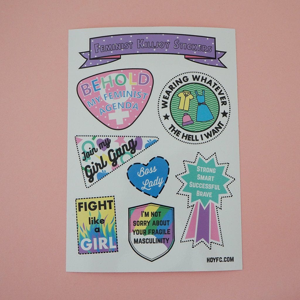 Hand Over Your Fairy Cakes Feminist Killjoy Sticker Sheet