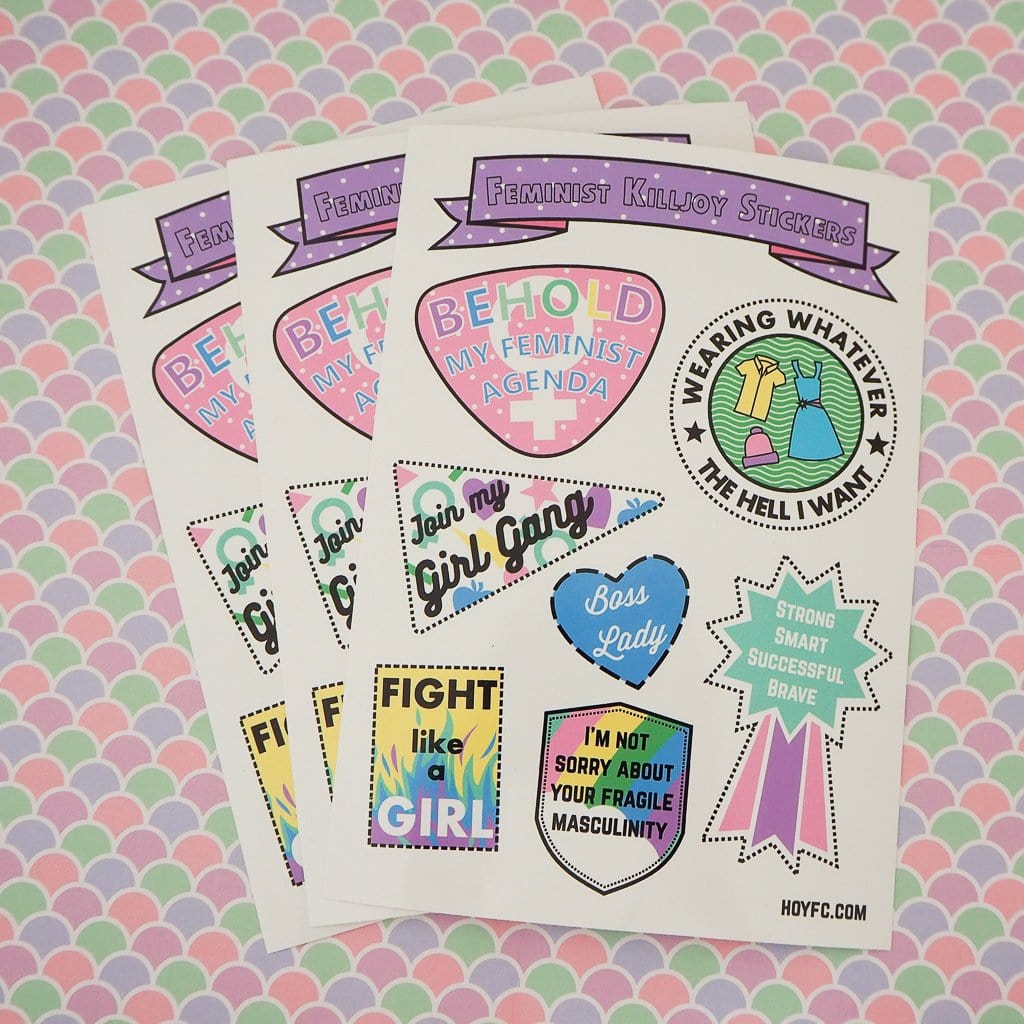 Hand Over Your Fairy Cakes Feminist Killjoy Sticker Sheet