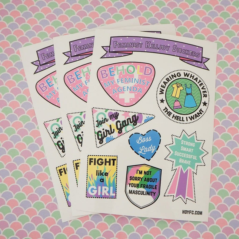 Hand Over Your Fairy Cakes Feminist Killjoy Sticker Sheet