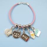 Hand Over Your Fairy Cakes Pink Charm Bracelet