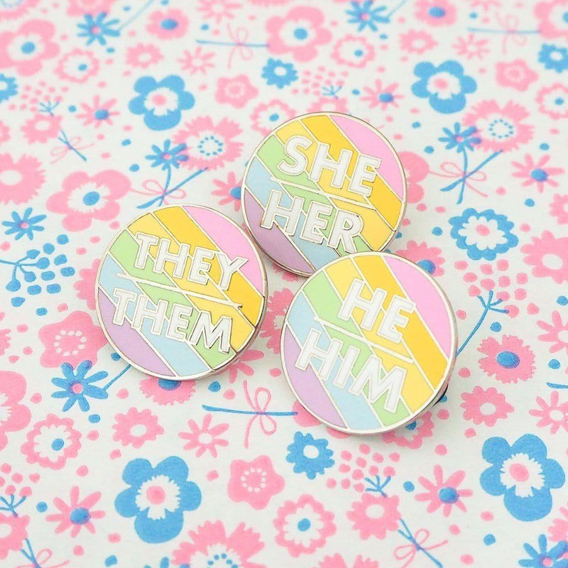 Hand Over Your Fairy Cakes 'She/Her' Pronoun Pin