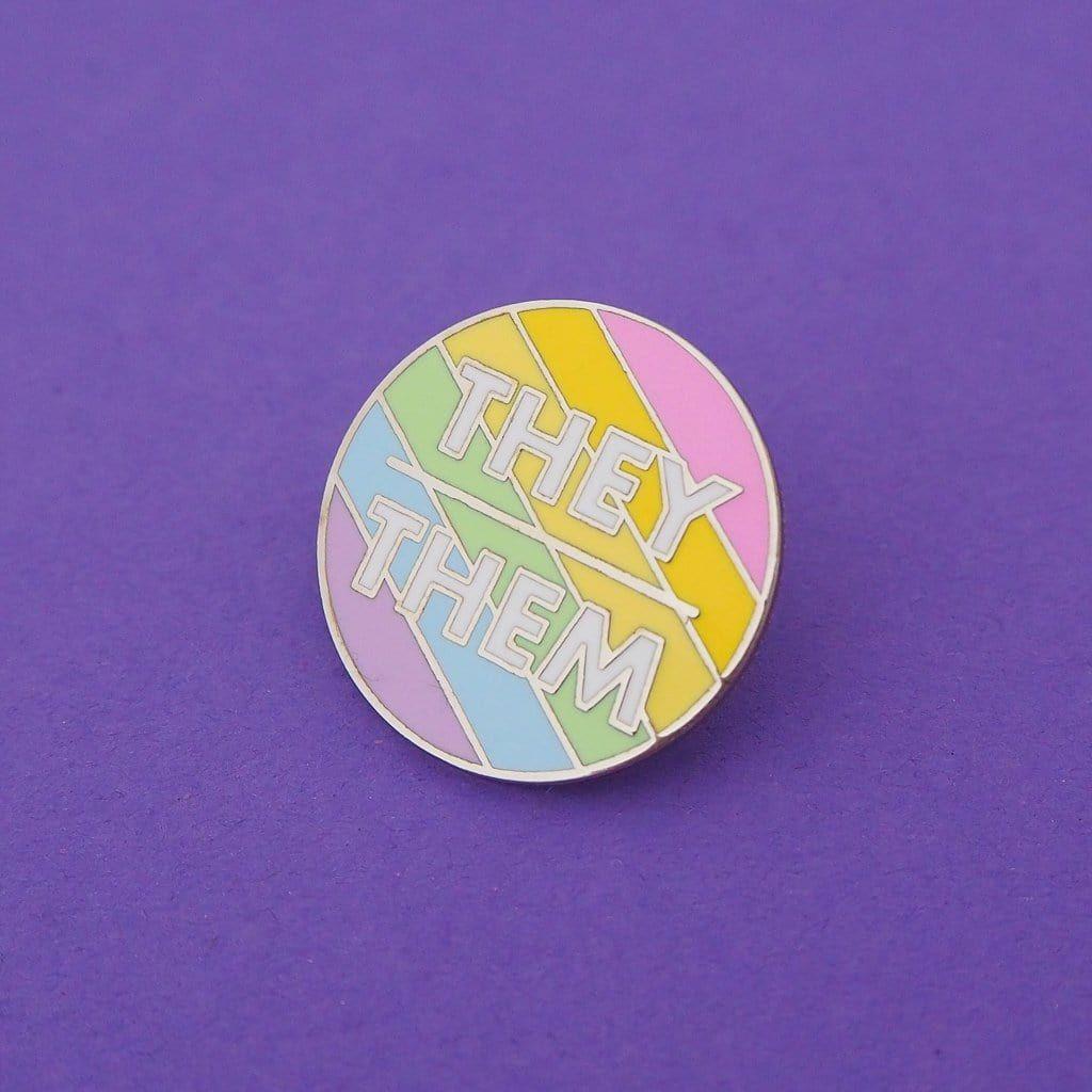 Hand Over Your Fairy Cakes 'They/Them' Pronoun Pin