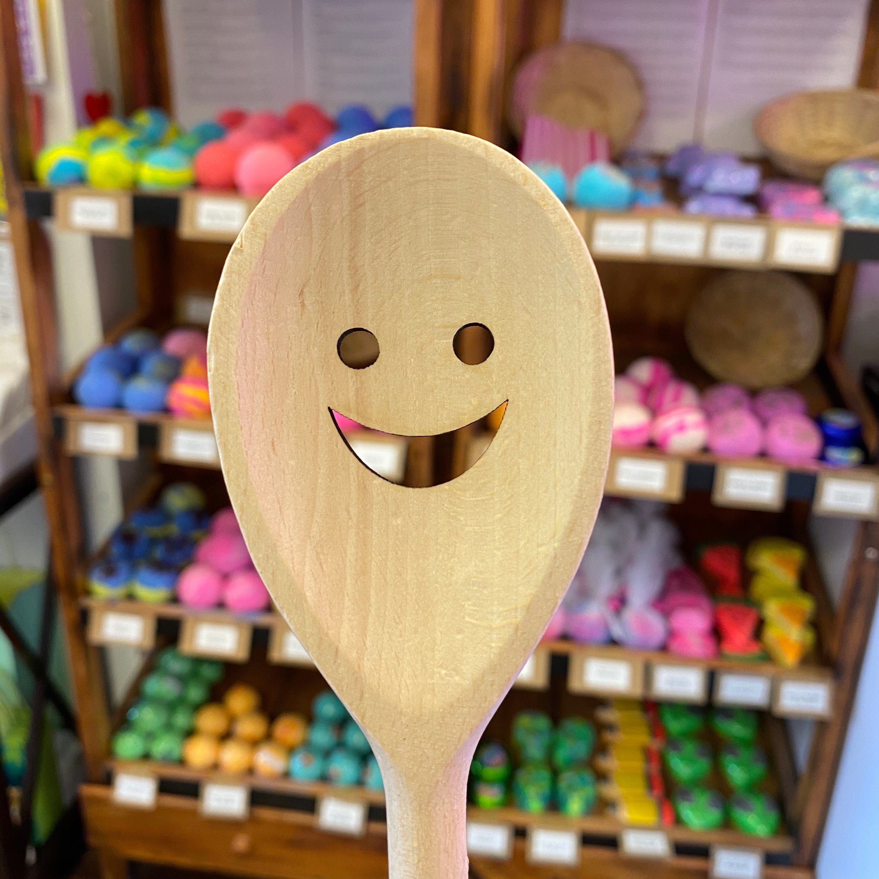 Darware Funny Face Wooden Spoons (Set of 6); Smiley Face Emotional