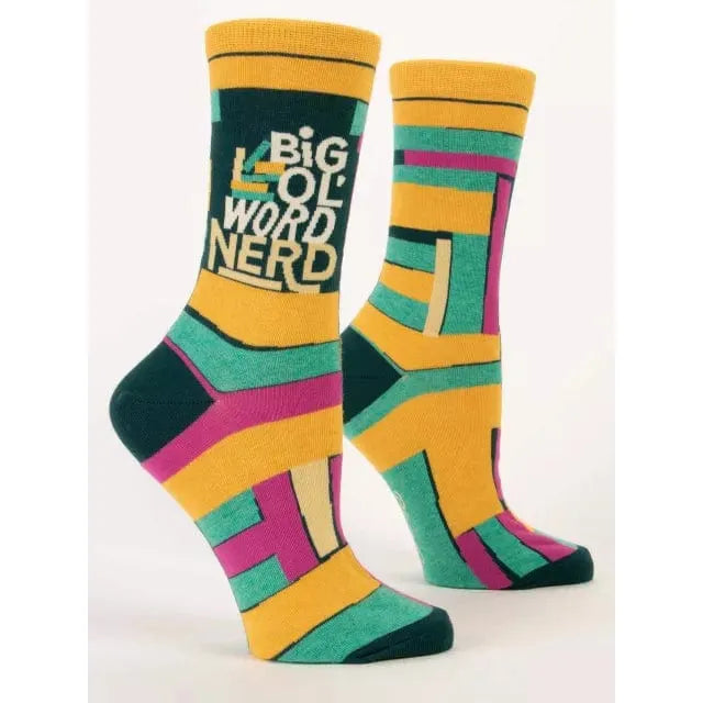 Incognito Big 'Ol Word Nerd Crew Socks