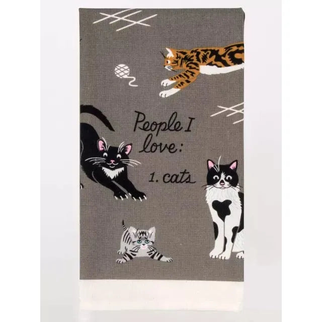 Incognito People I Love: Cats Dish Towel