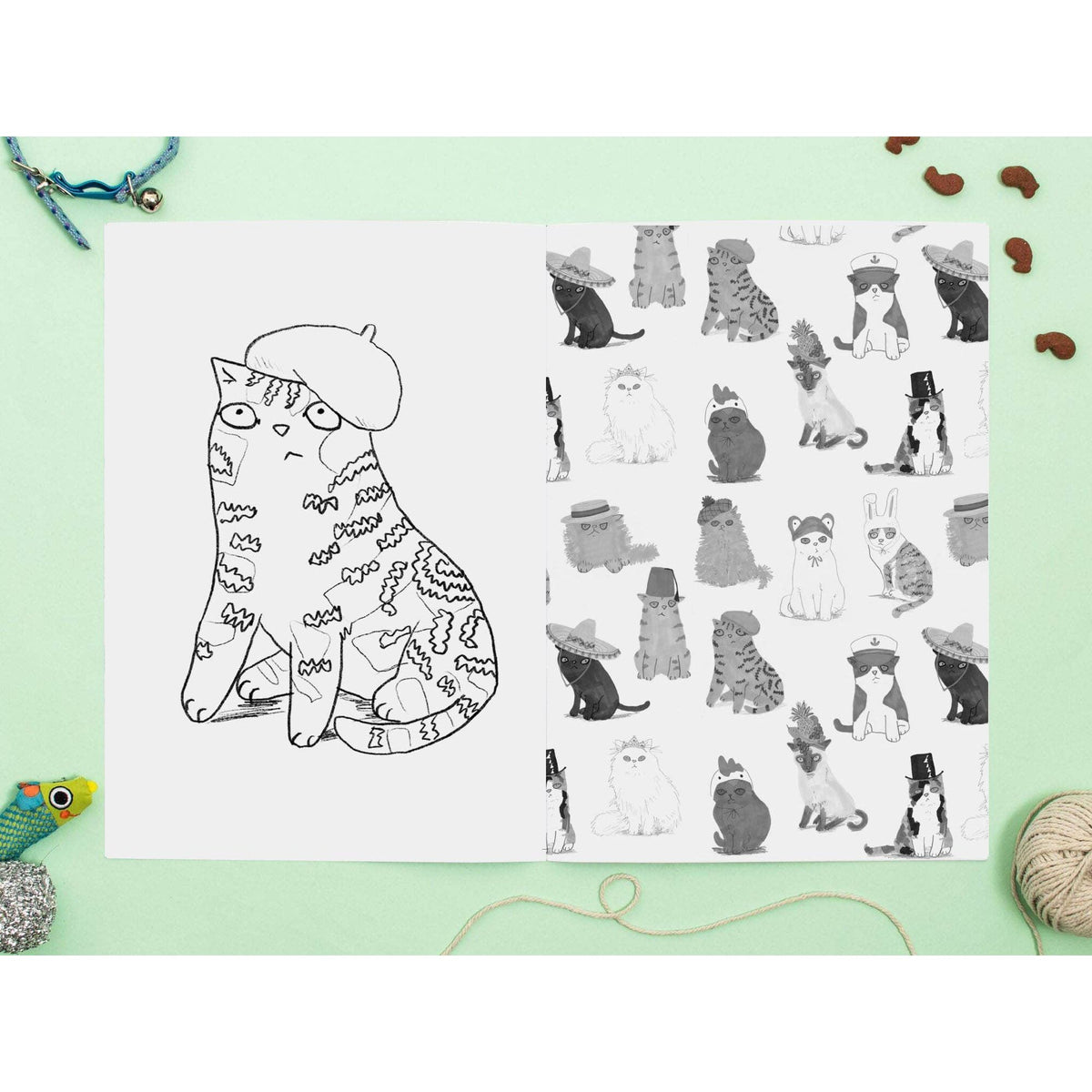 Jo Clark Design Cats in Hats Colouring Book