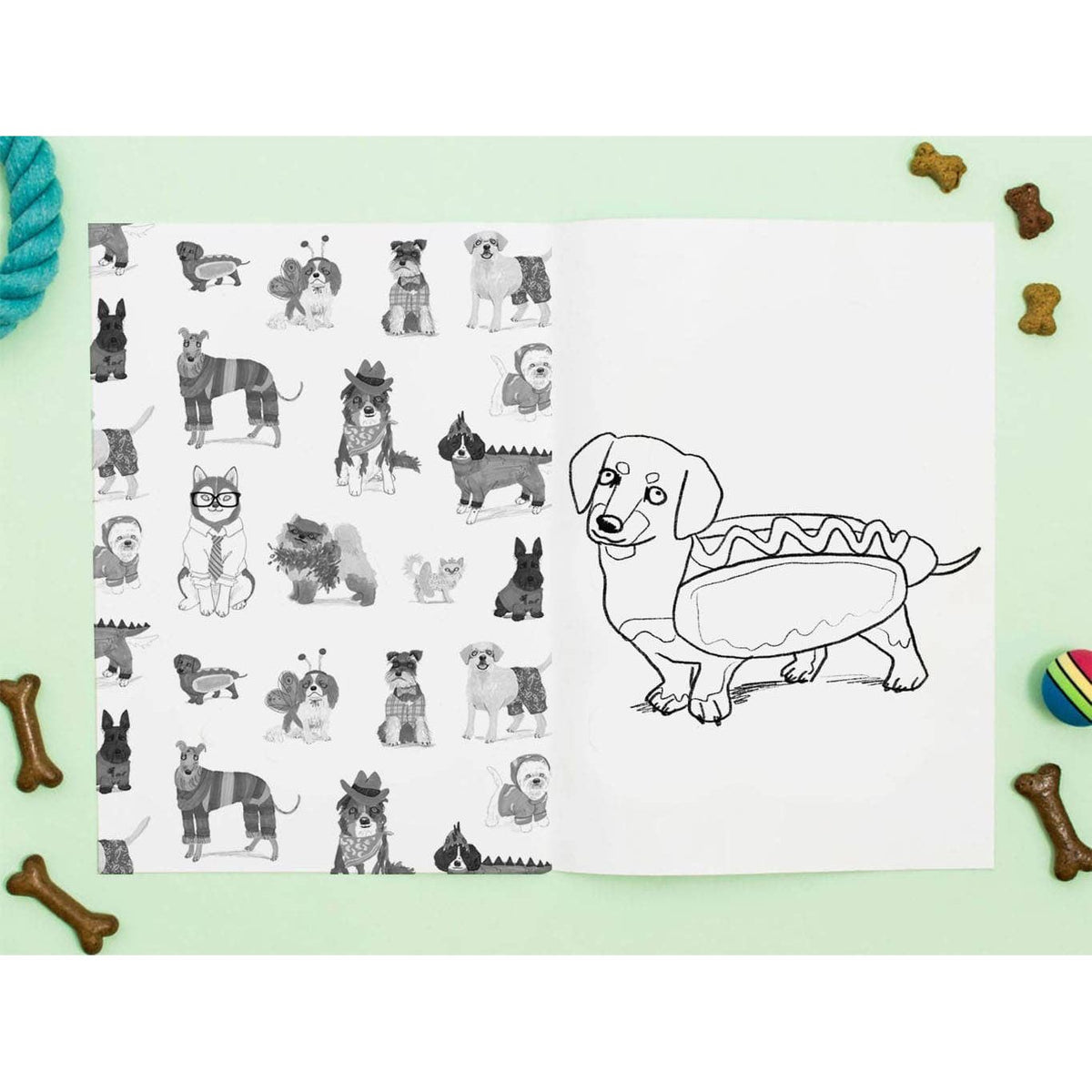 Jo Clark Design Doggy Dress-Up Colouring Book