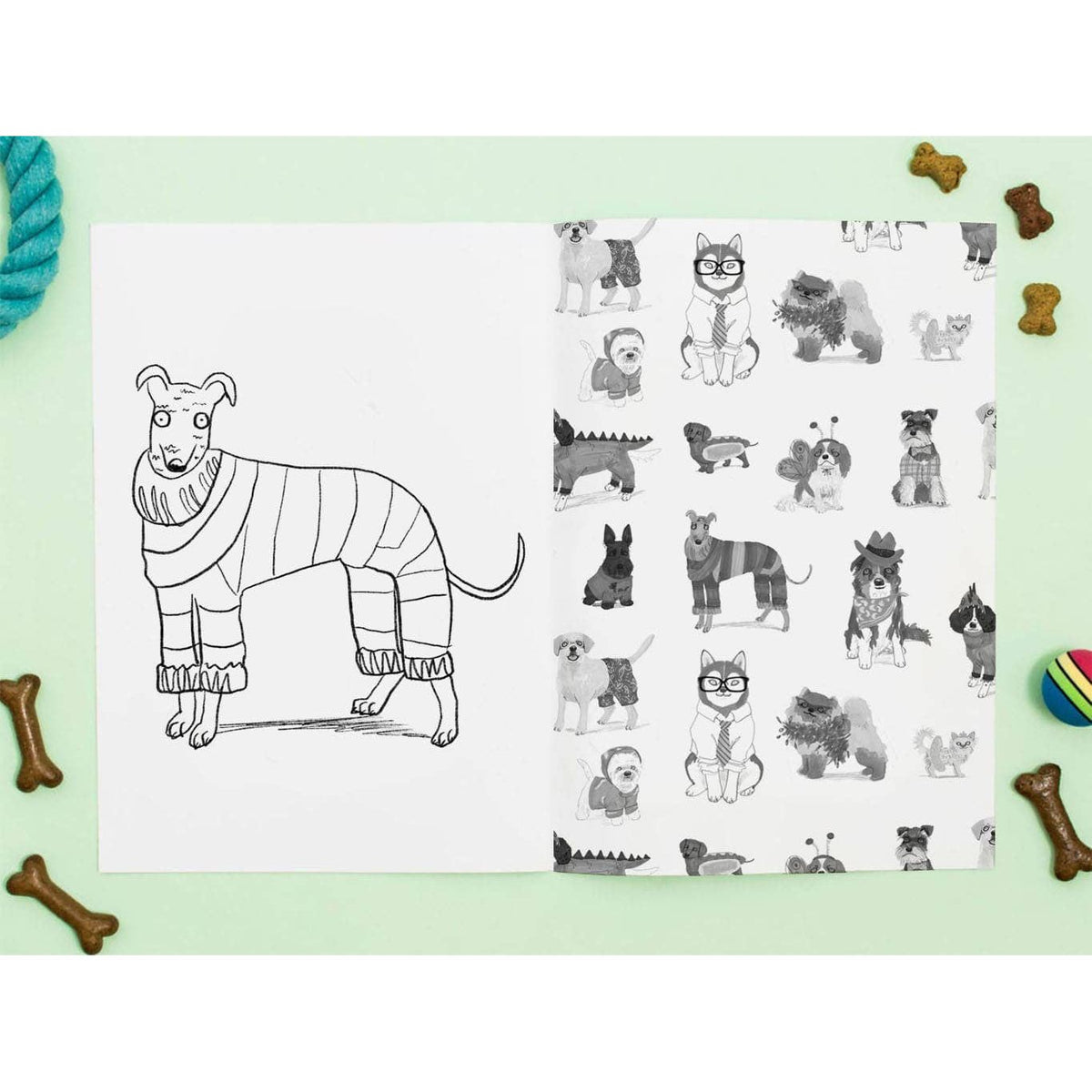 Jo Clark Design Doggy Dress-Up Colouring Book