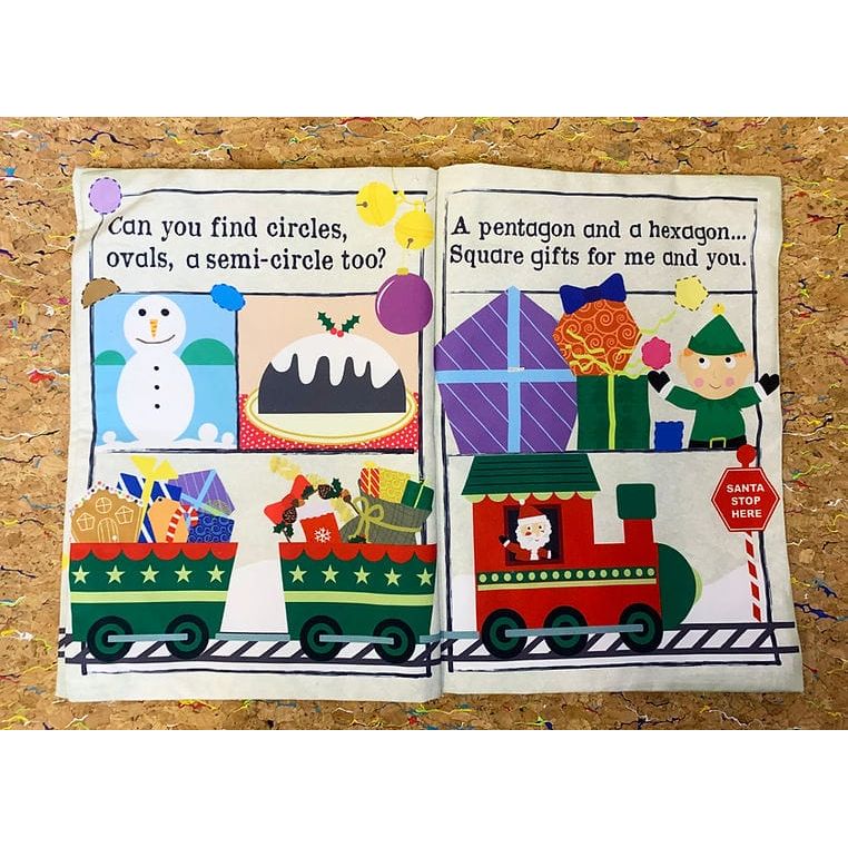 Jo & Nic's Crinkly Cloth Books Nursery Times Crinkly Newspaper - Christmas Shapes