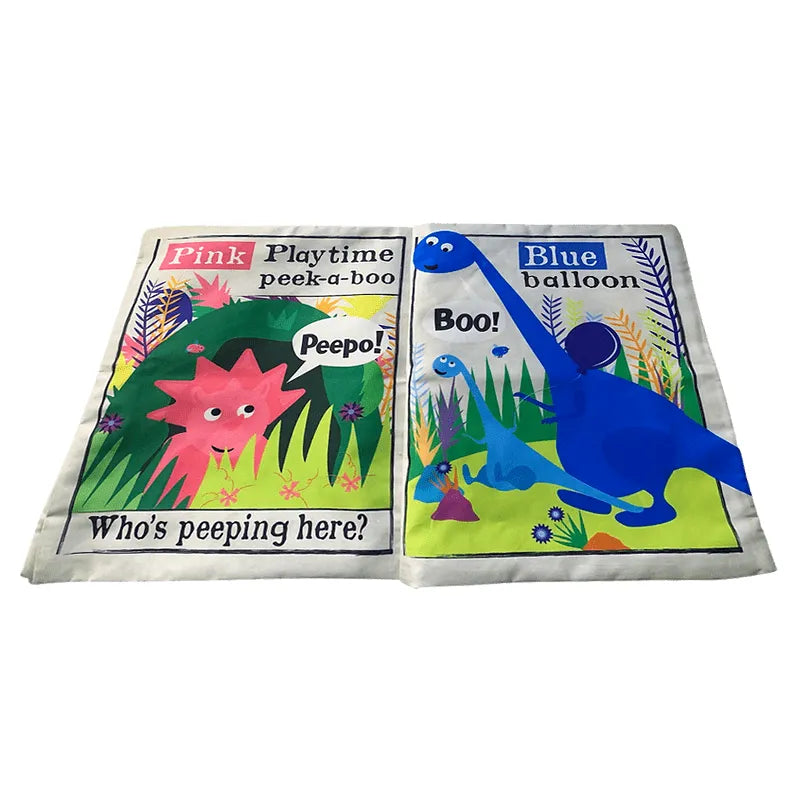 Jo & Nic's Crinkly Cloth Books Nursery Times Crinkly Newspaper - Rainbow Dinosaurs