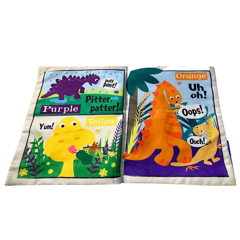 Jo & Nic's Crinkly Cloth Books Nursery Times Crinkly Newspaper - Rainbow Dinosaurs