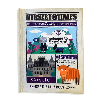 Jo & Nic's Crinkly Cloth Books Nursery Times Crinkly Newspaper - Scotland