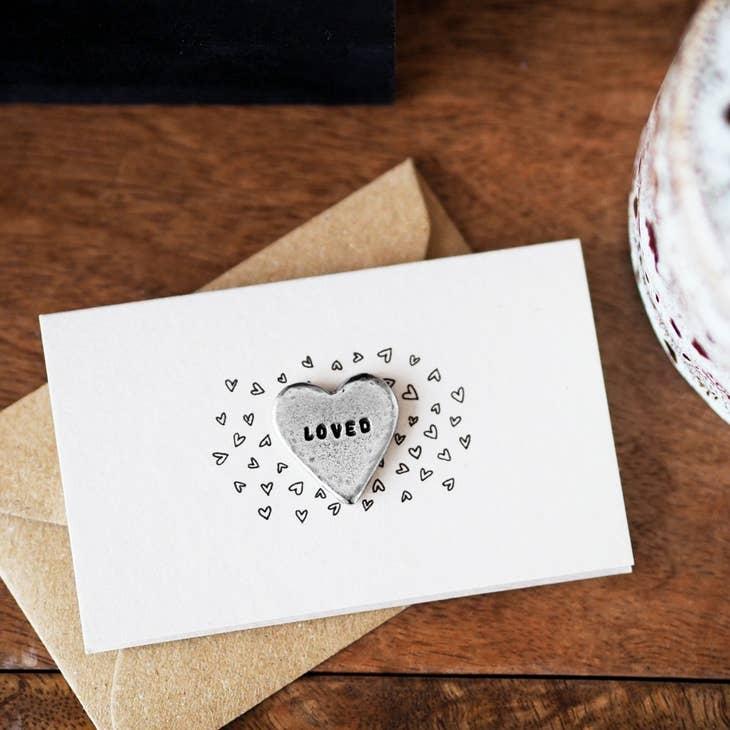 Kutuu 'Loved' Heart Tiny Token Card
