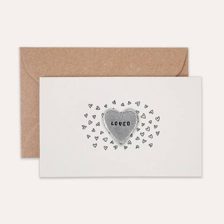 Kutuu 'Loved' Heart Tiny Token Card