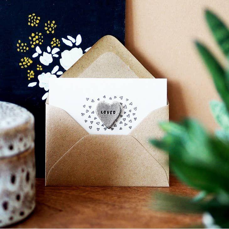 Kutuu 'Loved' Heart Tiny Token Card