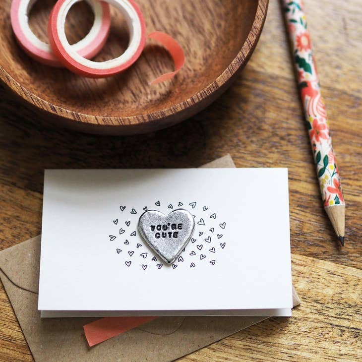 Kutuu 'You're Cute' Heart Tiny Token Card