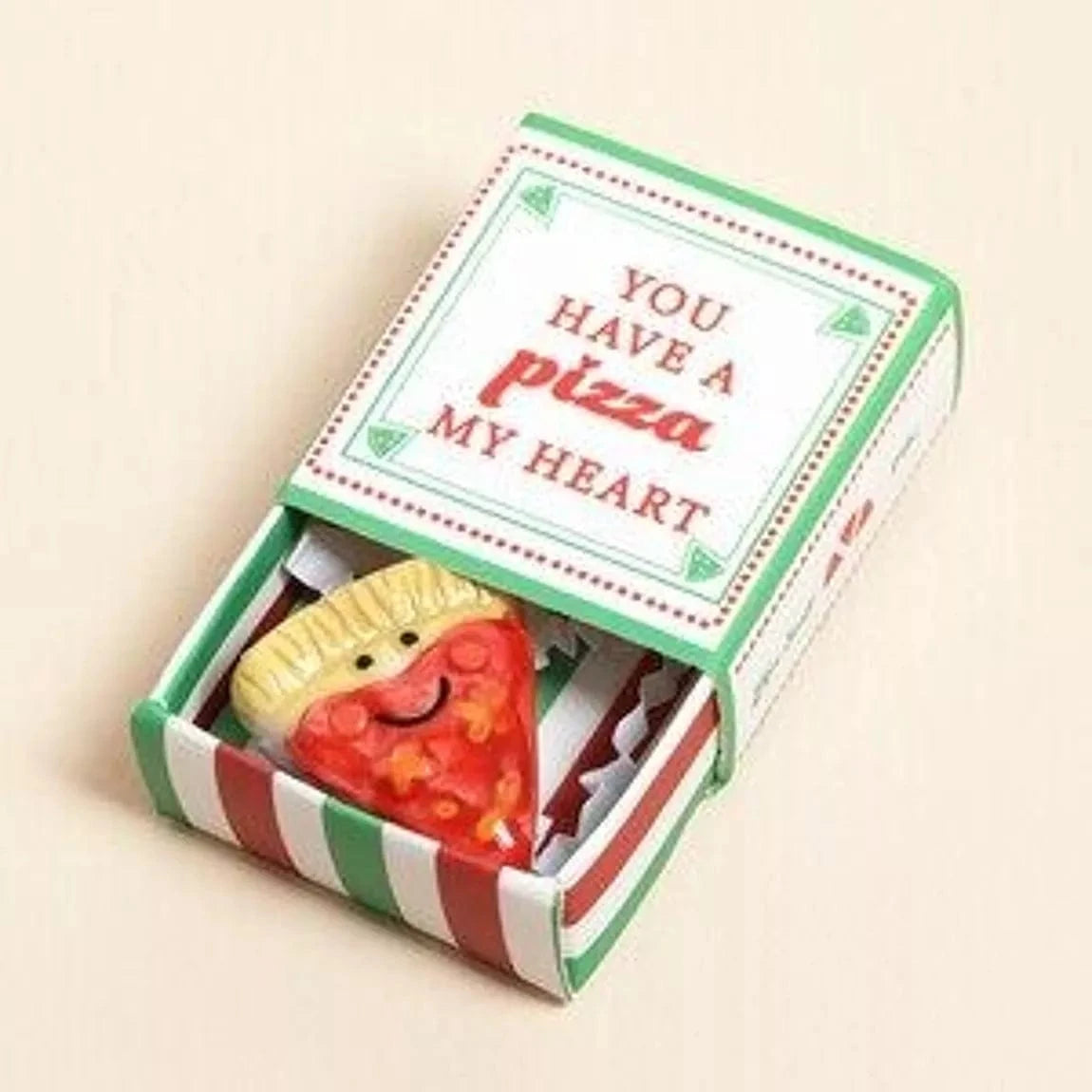 Lisa Angel Pizza - Tiny Matchbox Ceramic Token