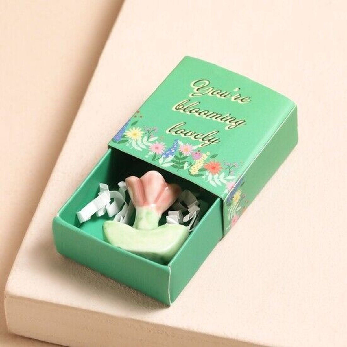 Lisa Angel Tiny Matchbox Ceramic Flower Token