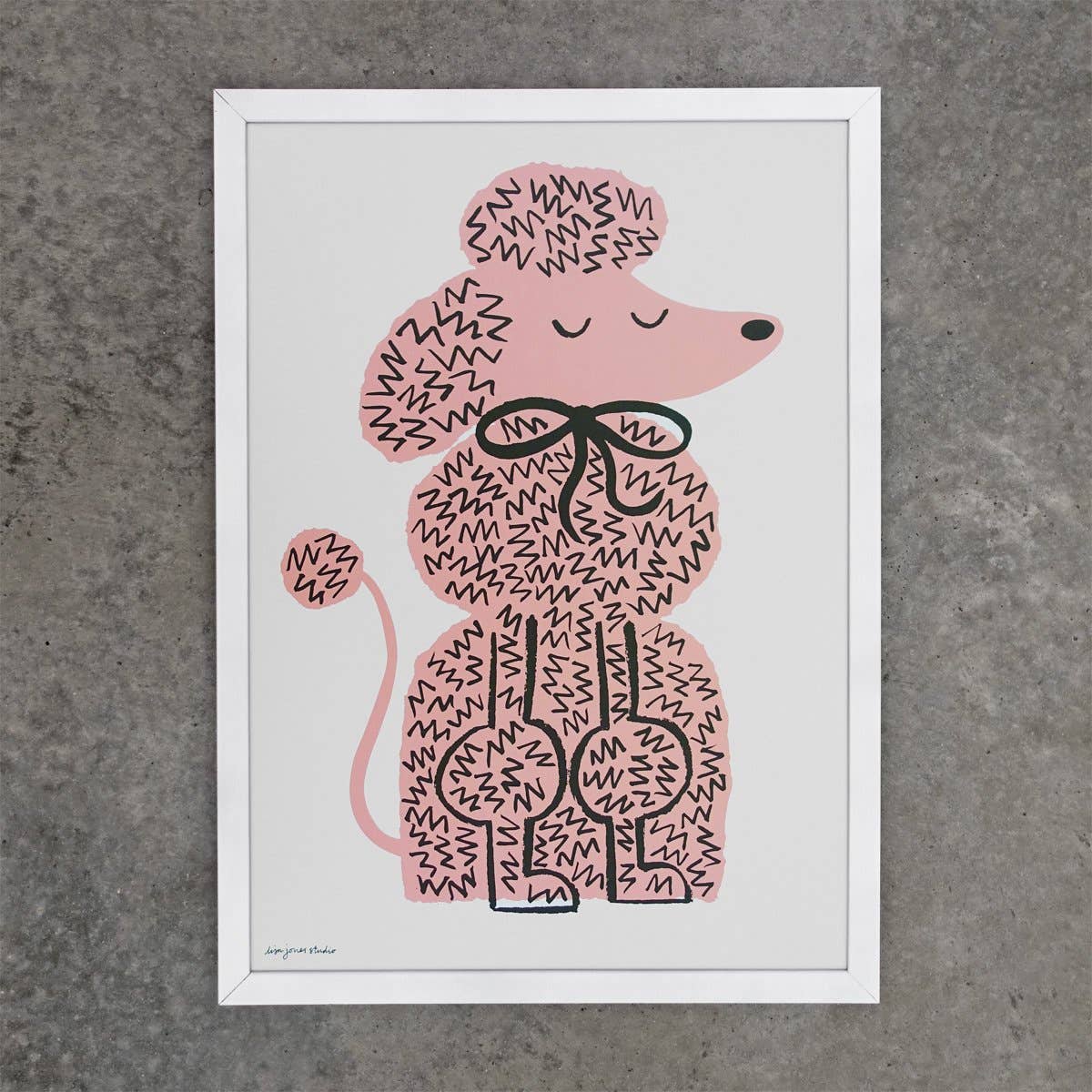 Lisa Jones Studio Pink Poodle Print